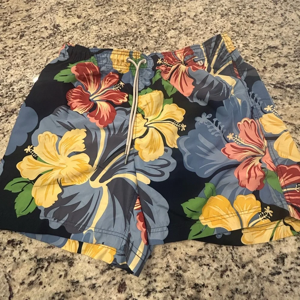 Lands' End Men’s Floral Swim Shorts‎ - Multicolor